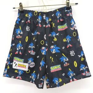 Baseballism Sonic the Hedgehog Kids Mesh Baseball Shorts Black Youth Medium NEW